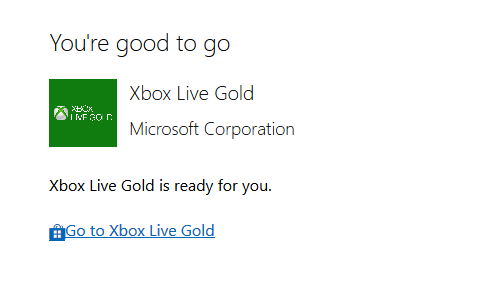 Xbox Live Gold 追加完了